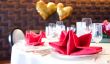 Idées de bricolage pour la Saint Valentin - un tel succès une décoration de table romantique