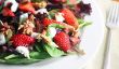 Salade de fraises confites avec amandes et fraises vinaigrette balsamique
