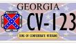Géorgie confédérés Plaques d'immatriculation sans dessus dessous;  Est-il raciste?