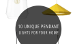 10 lampes suspendues frappante à la lumière de votre espace de vie
