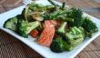 Rapide et sain: Salmon, brocoli et les asperges Sauté