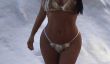Kim Kardashian en ski: salutations Bikini de la neige