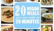 20 repas végétaliens vous pouvez faire en 20 minutes ou moins