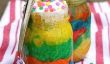 3-Ingrédient Gâteau de Rainbow Ice Cream in a Jar