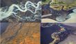 Photos aériennes magnifiques rivières islandaises par André Ermolaev