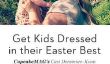 Obtenez enfants vêtus de leurs meilleurs Pâques - Avec doré!