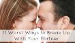 11 pires façons de rompre avec votre partenaire