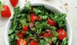 Balsamique blanc Salade de fraises avec Bacon émietté