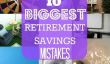 Les 10 erreurs plus grandes d'épargne-retraite