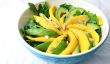 Mango et salade d'avocat: une façon colorée de manger vos Verts