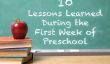 10 leçons tirées de la première semaine du préscolaire