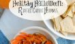 Halloween Collations santé: carottes rôties Houmous