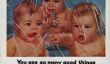 Qu'est-ce que le QUOI?  Vintage annonce Afficher Bébés sous cellophane (PHOTOS)