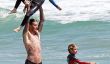Fun David Beckham Beach Day Hot avec les garçons (Photos)