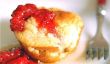 Muffins Pancake Souffle avec fraises fraîches
