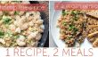 Une recette, deux repas: riz frit aux crevettes - Plus, une version végétalienne!