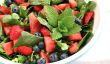 Pastèque et Berry Salade d'épinards: sain et rafraîchissant