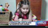 3-year-old girl A QI supérieur à 160;  Appris l'espagnol sur iPad des parents