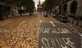 Tapis de feuilles Chicanes automobilistes et les piétons à Londres