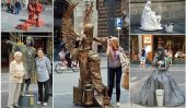 Statues Vivant à La Rambla Street, Barcelone