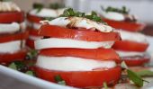 Dire au revoir à l'été: tomate, mozzarella et basilic Stacks