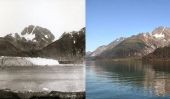 Photos prises 100 Ans Voir dehors comment les glaciers disparaissent