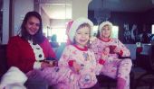 Comment Jessica Alba passé Noël!  Brûlures, Bébés et PJS correspondants (Photos)