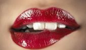 Qu'est-ce que le rouge à lèvres de couleur avec des dents jaunâtres?
