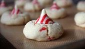 Homemade Cadeaux de vacances de Noël de l'alimentation: Peppermint cookies Kiss