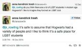 Quelqu'un a demandé à JK Rowling au sujet des étudiants LGBT à Poudlard, et elle a donné une réponse brillamment merveilleuse