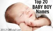 Top 20 Baby Boy Names de l'année 2012: LISTE OFFICIELLE!