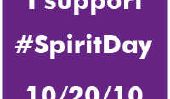 Spirit Day: Porter Violet Octobre 20 à fin intimidation, Soutien Spirit Day!