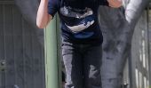 A Time balancer!  Gwen Stefani prend ses fils à la cour de récréation (Photos)