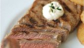 Bistro aliments à la maison: simple Steak de Changement au Gorgonzola sauce