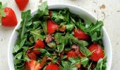 Balsamique blanc Salade de fraises avec Bacon émietté