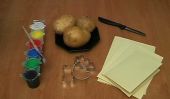Cartes de Noël yourself kit - Instructions pour les cartes avec l'impression de pommes de terre