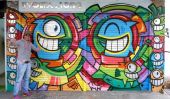 El Graffiti: de Barcelone Graffiti Guru "Pez" apporte Felicidad à Bogotá, Colombie