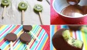 Dessert For A Day Hot Summer: chocolat Kiwi Popsicles