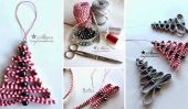 DIY Facile: Ruban & Perle décorations pour sapins de Noël