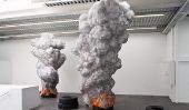 Sculpture incroyable de pneus de combustion par Gal Weinstein