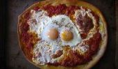 Pizza avec Egg "frits"