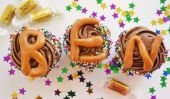 Caramel Lettres pour petits gâteaux d'anniversaire