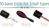 10 outils de base pour trois types de cheveux
