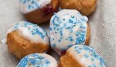 Rouge, blanc et bleu Jelly-Rempli Donuts pour le quatrième de Juillet