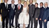 «Hunger Games: Mockingjay - Partie 1 'Première et CAST Nouvelles: Jennifer Lawrence Stuns dans une robe Christian Dior Argent
