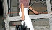 Miranda Kerr Porter taille haute Pantalon blanc semble incroyable (Photos)