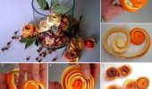 Comment faire une rose de Orange Peel - DIY orange Rose