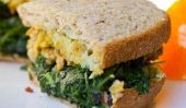 Sandwich Kale.  Vert Votre déjeuner.