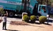 Garbage Truck Super Man Makes Jour de autiste Boy (VIDEO)