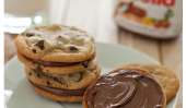 Journée mondiale de Nutella: chocolat aux noisettes Nutella Chip Cookies Sandwich